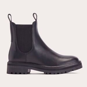 Everlane Black Lugsole Chelsea Boot chunky lug sole new size 6